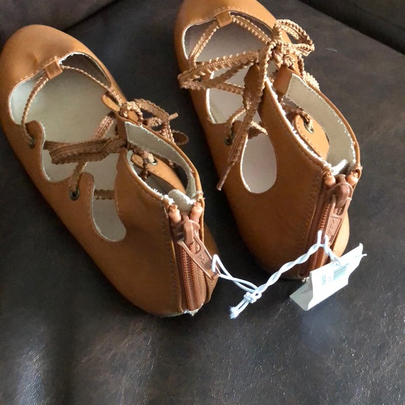 Faux-Leather Lace-Up Ballet Flats for Girls - Picture 6 of 8